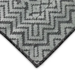 Outdoor Rugs-Kirkland's Home And Black Stripe With Tassel Outdoor Area Rug Tan