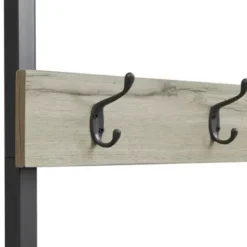 Entryway Furniture-Kirkland's Home And Black Wood Bench Hall Tree Gray