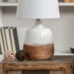 Table Lamps-Kirkland's Home And Bronze Ceramic Table Lamp White