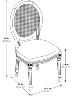 Dining Chairs-Kirkland's Home And Brown Cane Oval Back Dining Chair Ivory
