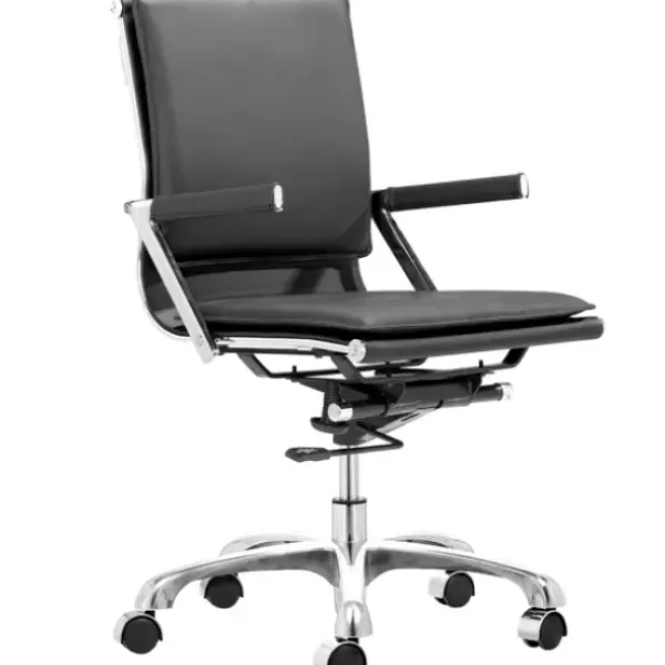 Office Furniture-Kirkland's Home And Chrome Ergonomic Office Chair Black