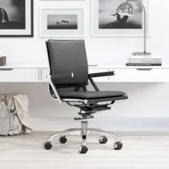 Office Furniture-Kirkland's Home And Chrome Ergonomic Office Chair Black