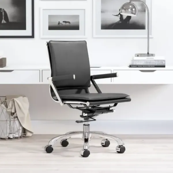 Office Furniture-Kirkland's Home And Chrome Ergonomic Office Chair Black