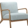 Accent Chairs-Kirkland's Home And Elm Wood Mid-Century Modern Armchair Gray
