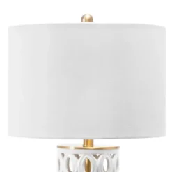 Table Lamps-Kirkland's Home And Gold Cut-Out Ovals Table Lamp White