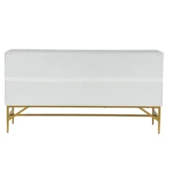 Cabinets & Sideboards-Kirkland's Home And Gold 4-Door Sideboard White