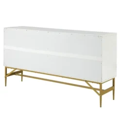 Cabinets & Sideboards-Kirkland's Home And Gold 4-Door Sideboard White