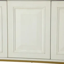 Cabinets & Sideboards-Kirkland's Home And Gold 4-Door Sideboard White
