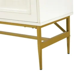 Cabinets & Sideboards-Kirkland's Home And Gold 4-Door Sideboard White