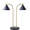 Table Lamps-Kirkland's Home And Gold Double Shade Table Lamp Black