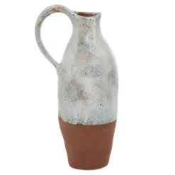 Vases-Kirkland's Home And Gold Rustic Decorative Vase, 10 In. Gray