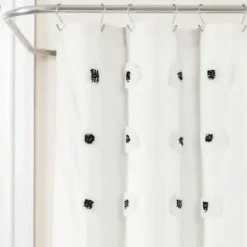Shower Curtains-Kirkland's Home And Gray Weeping Flower Shower Curtain Blue