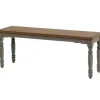 Dining Chairs-Kirkland's Home And Gray Wooden Dining Bench Brown