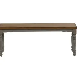 Dining Chairs-Kirkland's Home And Gray Wooden Dining Bench Brown