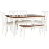 Dining Sets-Kirkland's Home And Light Brown Wood 6-Pc. Dining Set White