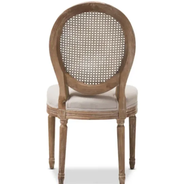 Dining Chairs-Kirkland's Home And Natural Cane Oval Back Dining Chair White