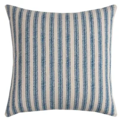 Pillows-Kirkland's Home And Natural Ticking Stripe Pillow Blue