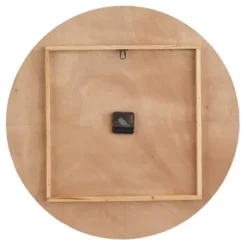Clocks-Kirkland's Home And Natural 2-Tone Wood Wall Clock Black