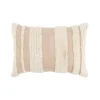 Pillows-Kirkland's Home And Natural Tufted Stripes Lumbar Pillow Tan