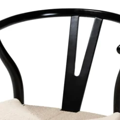 Dining Chairs-Kirkland's Home And Tan Wishbone Dining Chairs, Set Of 2 Black