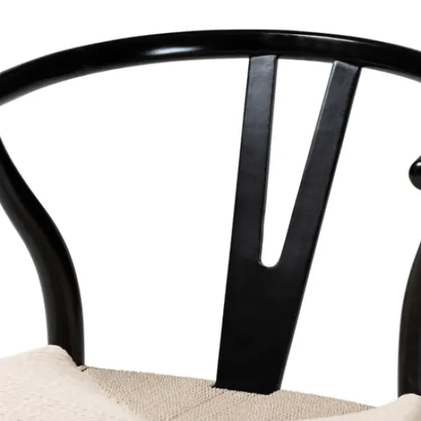 Dining Chairs-Kirkland's Home And Tan Wishbone Dining Chairs, Set Of 2 Black