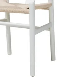 Dining Chairs-Kirkland's Home And Tan Wishbone Dining Chairs, Set Of 2 White