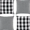 Pillows-Kirkland's Home And White Gingham Pillow Covers, Set Of 4 Black