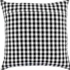 Pillows-Kirkland's Home And White Gingham Pillow Covers, Set Of 4 Black
