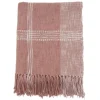 Blankets & Throws-Kirkland's Home And White Plaid Throw Blanket Pink