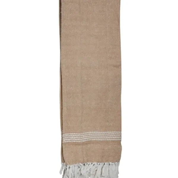 Blankets & Throws-Kirkland's Home And White With Fringe Throw Blanket Tan