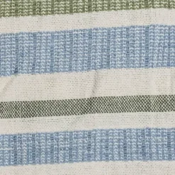 Blankets & Throws-Kirkland's Home And Yellow Stripe Throw Blanket Blue