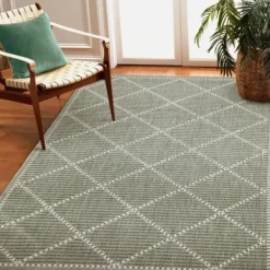 Outdoor Rugs-Kirkland's Home Andros Reef Captiva Outdoor Area Rug, 7X9 Blue/Tan