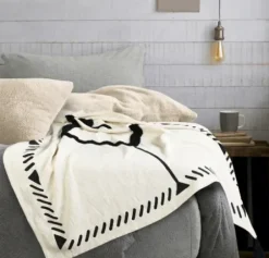 Blankets & Throws-Kirkland's Home Anna Black And White Diamond Throw White/Black