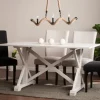 Dining Tables-Kirkland's Home Annalise Distressed Farmhouse Dining Table White