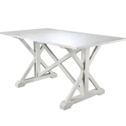 Dining Tables-Kirkland's Home Annalise Distressed Farmhouse Dining Table White