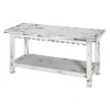 Benches & Ottomans-Kirkland's Home Antiquated Farmhouse Shelf Bench White