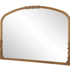 Decorative Mirrors-Kirkland's Home Antique Baroque Arched Wall Mirror Gold