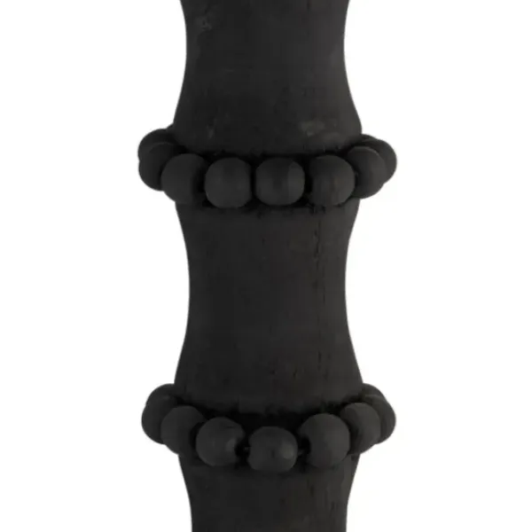 Candle Holders-Kirkland's Home Antique Beaded Column Candle Holder, 11 In. Black