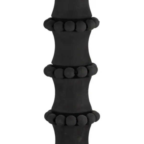 Candle Holders-Kirkland's Home Antique Beaded Column Candle Holder, 13 In. Black