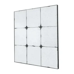 Decorative Mirrors-Kirkland's Home Antique Black Floral Panel Square Mirror
