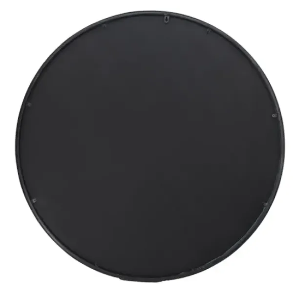 Decorative Mirrors-Kirkland's Home Antique Black Floral Panel Round Mirror