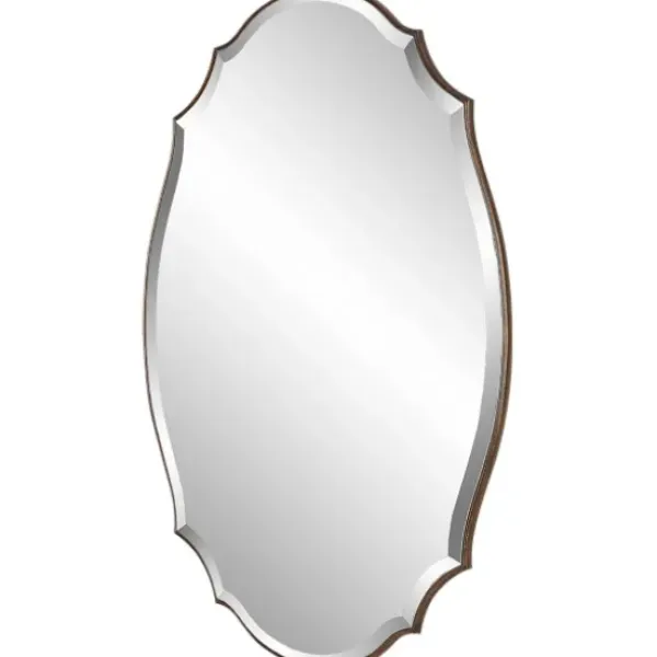Decorative Mirrors-Kirkland's Home Antique Bronze Curved Wall Mirror