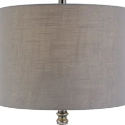 Table Lamps-Kirkland's Home Antique Dark Nickel Cone Base Table Lamp Gray