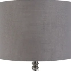 Table Lamps-Kirkland's Home Antique Dark Nickel Cone Base Table Lamp Gray
