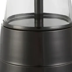 Table Lamps-Kirkland's Home Antique Dark Nickel Cone Base Table Lamp Gray