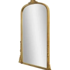 Decorative Mirrors-Kirkland's Home Antique Gold Metal Baroque Arch Wall Mirror