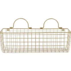 Wall Storage-Kirkland's Home Antique Gold 2-Pc. Wire Basket Set