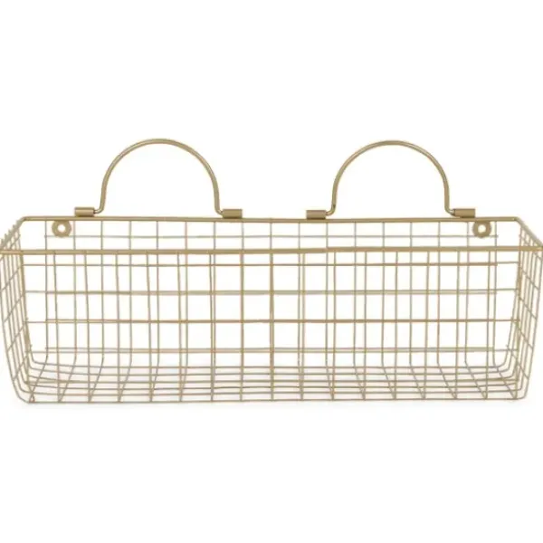 Wall Storage-Kirkland's Home Antique Gold 2-Pc. Wire Basket Set
