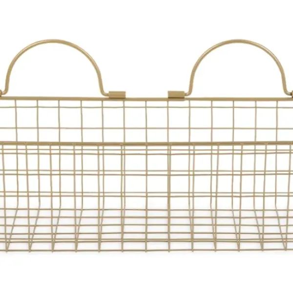 Wall Storage-Kirkland's Home Antique Gold 2-Pc. Wire Basket Set