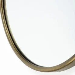 Decorative Mirrors-Kirkland's Home Antique Metal Frame Oval Wall Mirror Gold